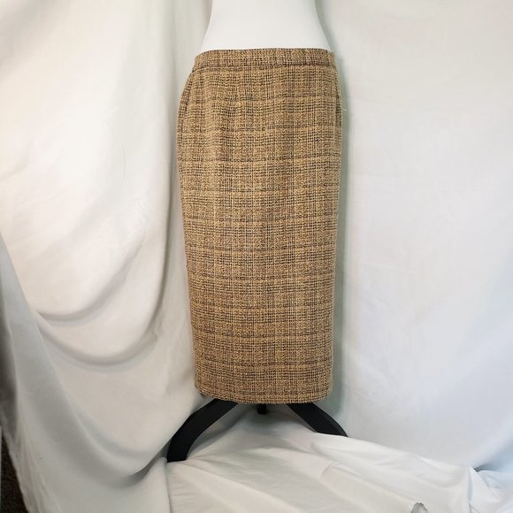 90's Camel Wool Pencil Skirt by Sag Harbor